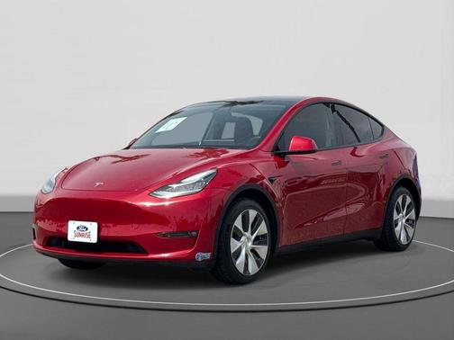 Red Multi-Coat 2021 Tesla Model Y Long Range Dual Motor All-Wheel Drive