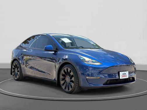 Blue 2022 Tesla Model Y Performance Dual Motor All-Wheel Drive
