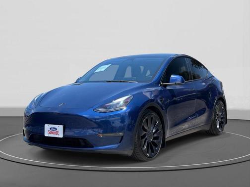 Blue 2022 Tesla Model Y Performance Dual Motor All-Wheel Drive