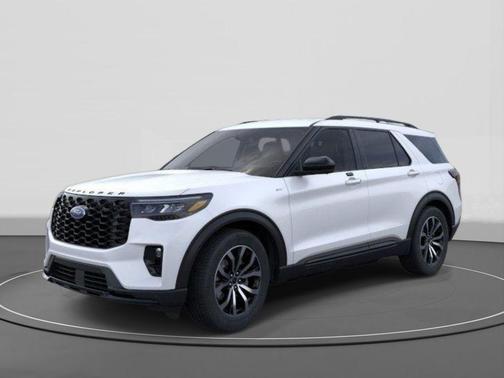 Star White Metallic Tri-Coat 2026 Ford Explorer ST-Line