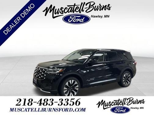 Agate Black Metallic 2025 Ford Explorer Platinum
