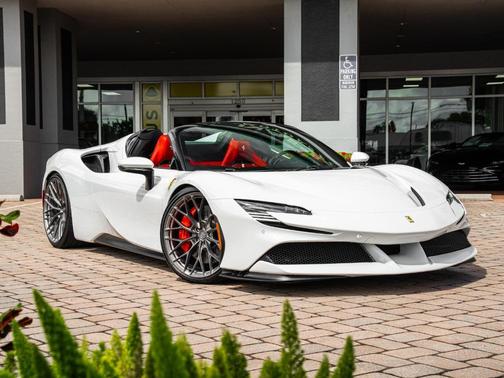 White 2022 Ferrari SF90 Spider Base