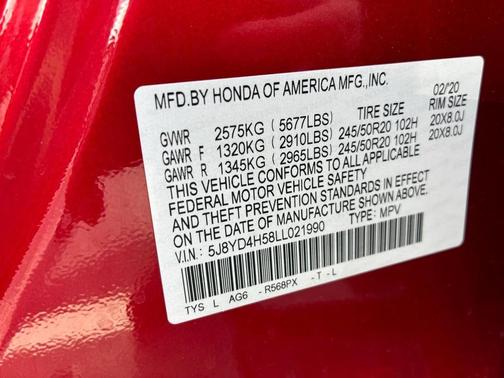 2020 Acura MDX 3.5L w/Technology Package