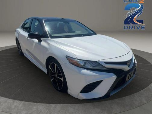 White 2019 Toyota Camry XSE