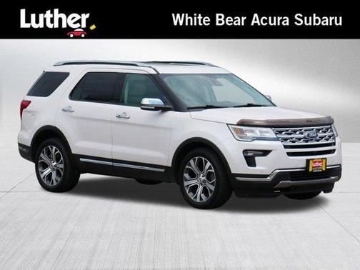 White Platinum Tri-Coat Metallic 2019 Ford Explorer Limited