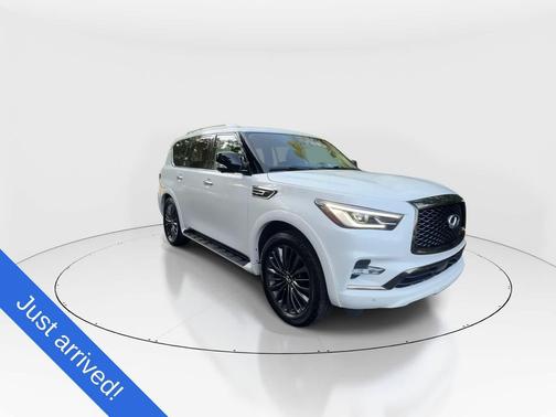 Moonstone White 2021 INFINITI QX80 PREMIUM SELECT AWD