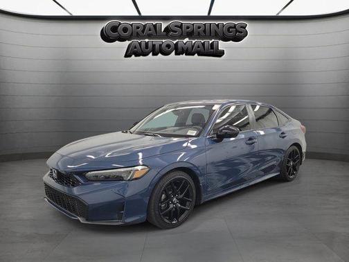 Blue 2025 Honda Civic Hybrid