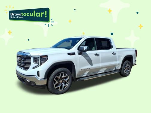 Glacier White Tricoat 2026 GMC Sierra 1500 SLT