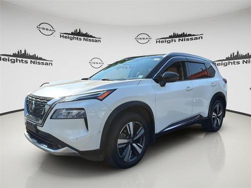 Pearl White Tricoat/Super Black 2021 Nissan Rogue Platinum