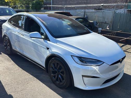 Pearl White Multi-Coat 2023 Tesla Model X Plaid Tri Motor All-Wheel Drive