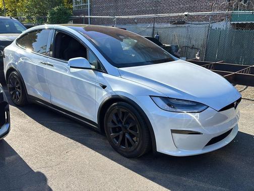 Pearl White Multi-Coat 2023 Tesla Model X Plaid Tri Motor All-Wheel Drive