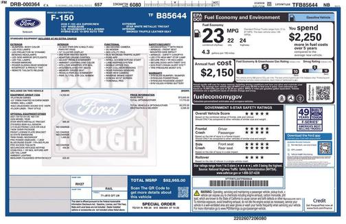 Star White Metallic Tri-Coat 2026 Ford F-150 Platinum