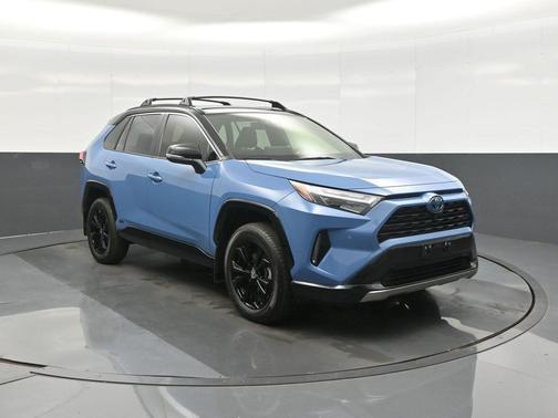 Cavalry Blue/Midnight Black Metallic 2024 Toyota RAV4 Hybrid SE