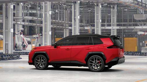 Supersonic Red with Midnight Black Metallic roof 2026 Toyota RAV4 Plug-In Hybrid GR SPORT
