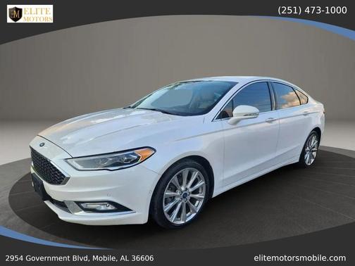 White Platinum Metallic Tri-Coat 2017 Ford Fusion Platinum