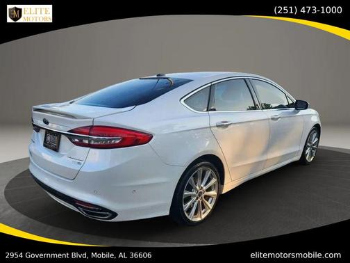 White Platinum Metallic Tri-Coat 2017 Ford Fusion Platinum