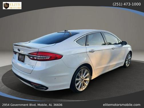 White Platinum Metallic Tri-Coat 2017 Ford Fusion Platinum