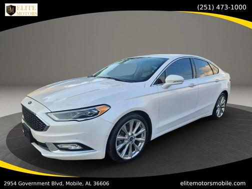 White Platinum Metallic Tri-Coat 2017 Ford Fusion Platinum
