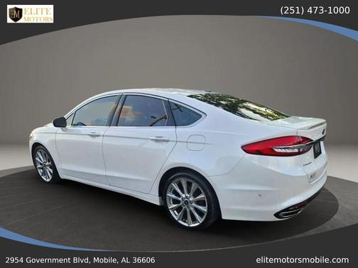 White Platinum Metallic Tri-Coat 2017 Ford Fusion Platinum