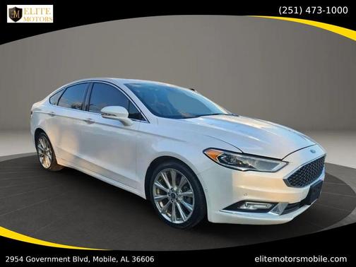 White Platinum Metallic Tri-Coat 2017 Ford Fusion Platinum
