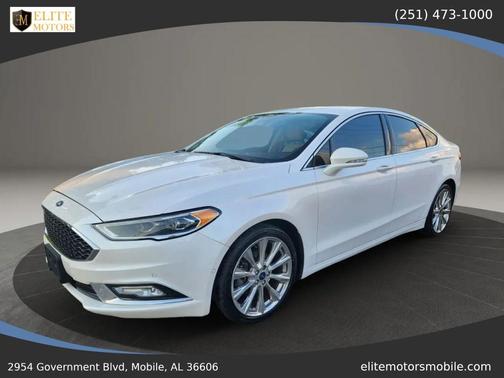 White Platinum Metallic Tri-Coat 2017 Ford Fusion Platinum