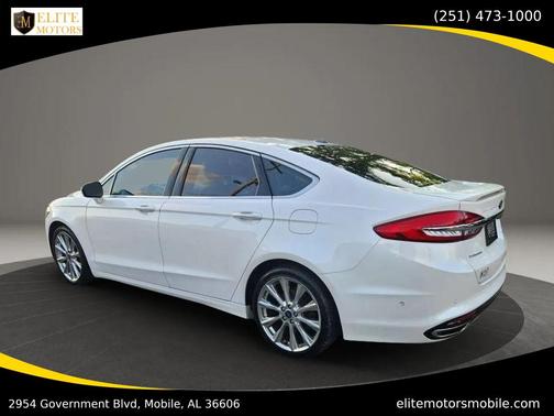 White Platinum Metallic Tri-Coat 2017 Ford Fusion Platinum