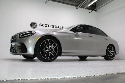 Silver 2021 Mercedes-Benz E-Class AMG Line Exterior