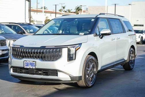 Ivory Silver 2026 Kia Carnival Hybrid EX