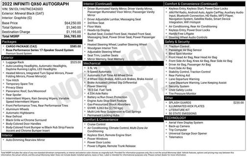 2022 INFINITI QX60 AUTOGRAPH