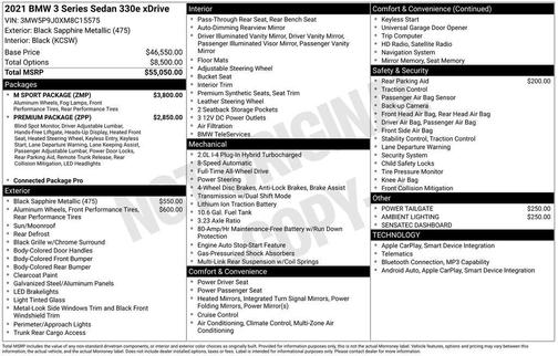 2021 BMW 330e Base