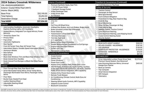 2024 Subaru Crosstrek Wilderness