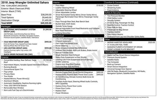 2018 Jeep Wrangler Unlimited Sahara