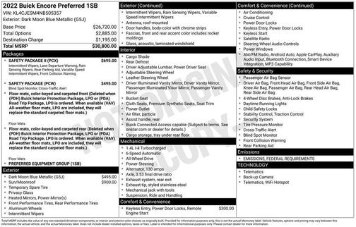 2022 Buick Encore Preferred