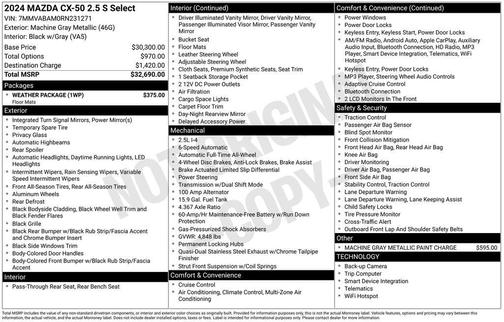 2024 Mazda CX-50 2.5 S Select Package