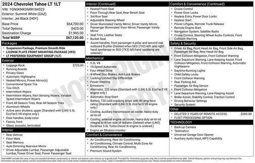 2024 Chevrolet Tahoe LT