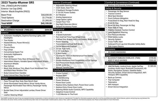 2023 Toyota 4Runner SR5
