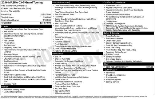 2016 Mazda CX-5 Grand Touring