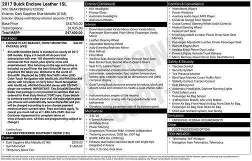 2017 Buick Enclave Leather