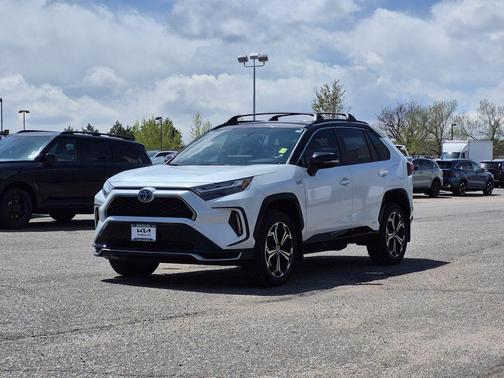 Wind Chill Pearl/Midnight Black Metallic 2023 Toyota RAV4 Prime XSE