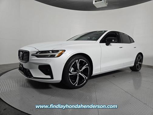 Crystal White Metallic 2024 Volvo S60 B5 Plus Dark Theme