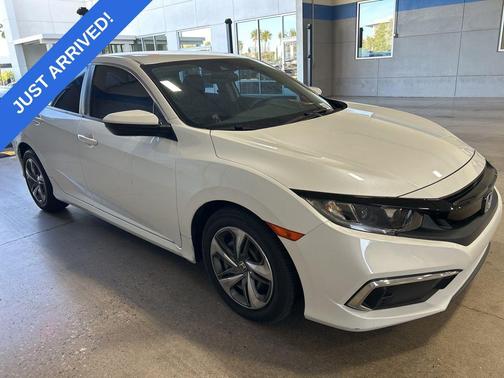 Platinum White Pearl 2021 Honda Civic LX