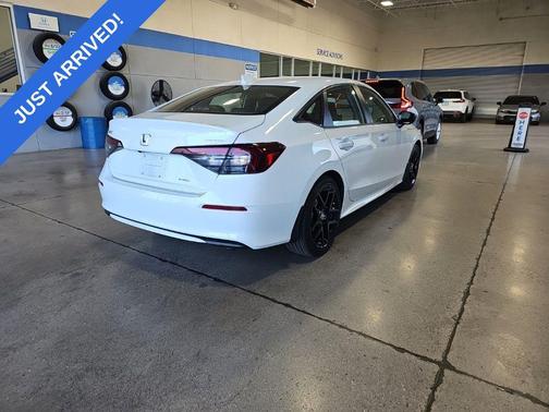 Platinum White Pearl 2025 Honda Civic Hybrid Sport