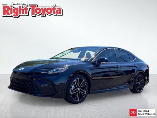 Midnight Black Metallic 2025 Toyota Camry XSE