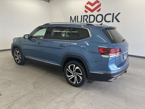 Pacific Blue Metallic 2021 Volkswagen Atlas 3.6L SEL Premium