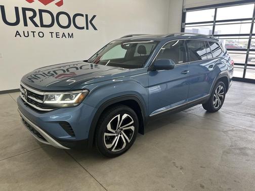 Pacific Blue Metallic 2021 Volkswagen Atlas 3.6L SEL Premium