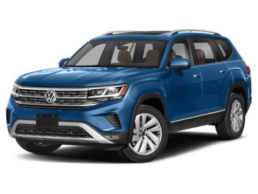 Pacific Blue Metallic 2021 Volkswagen Atlas 3.6L SEL Premium