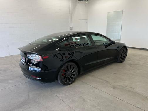 Solid Black 2022 Tesla Model 3 Performance