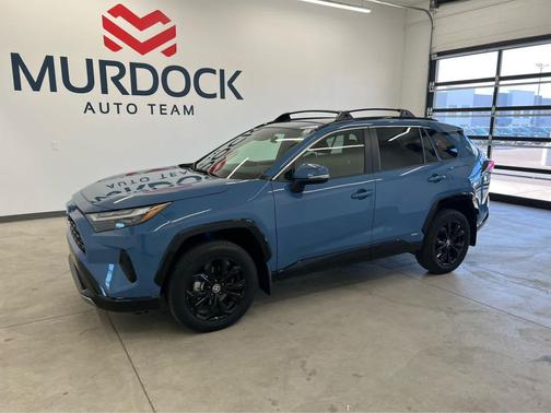 Cavalry Blue 2025 Toyota RAV4 Hybrid SE