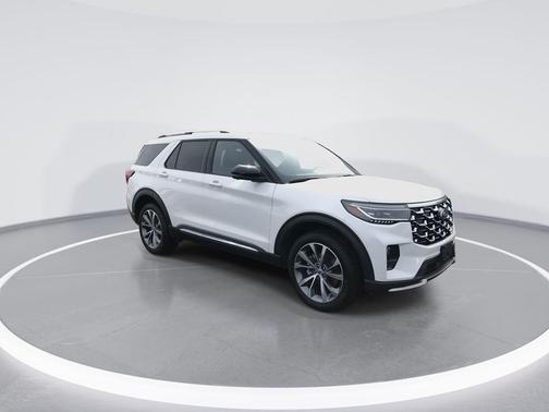 White 2025 Ford Explorer Platinum