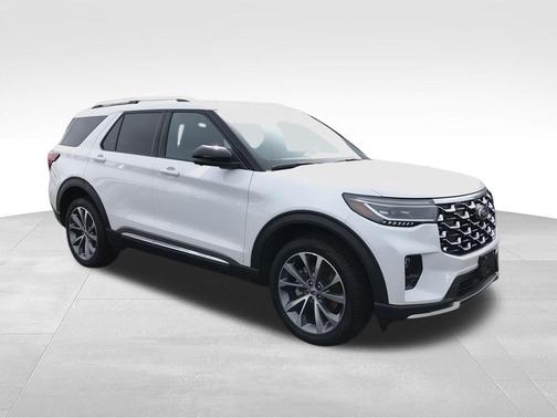 White 2025 Ford Explorer Platinum